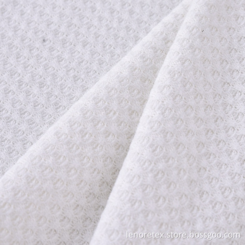 Poliester RRAYON SPANDEX ECO Przyjazna dzianina waflowa tkanina
